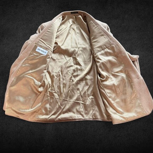 BACHRACH Vintage Palm Beach Camel Tan Blazer Cashmere Wool Suit Jacket Men's - Picture 2 of 7